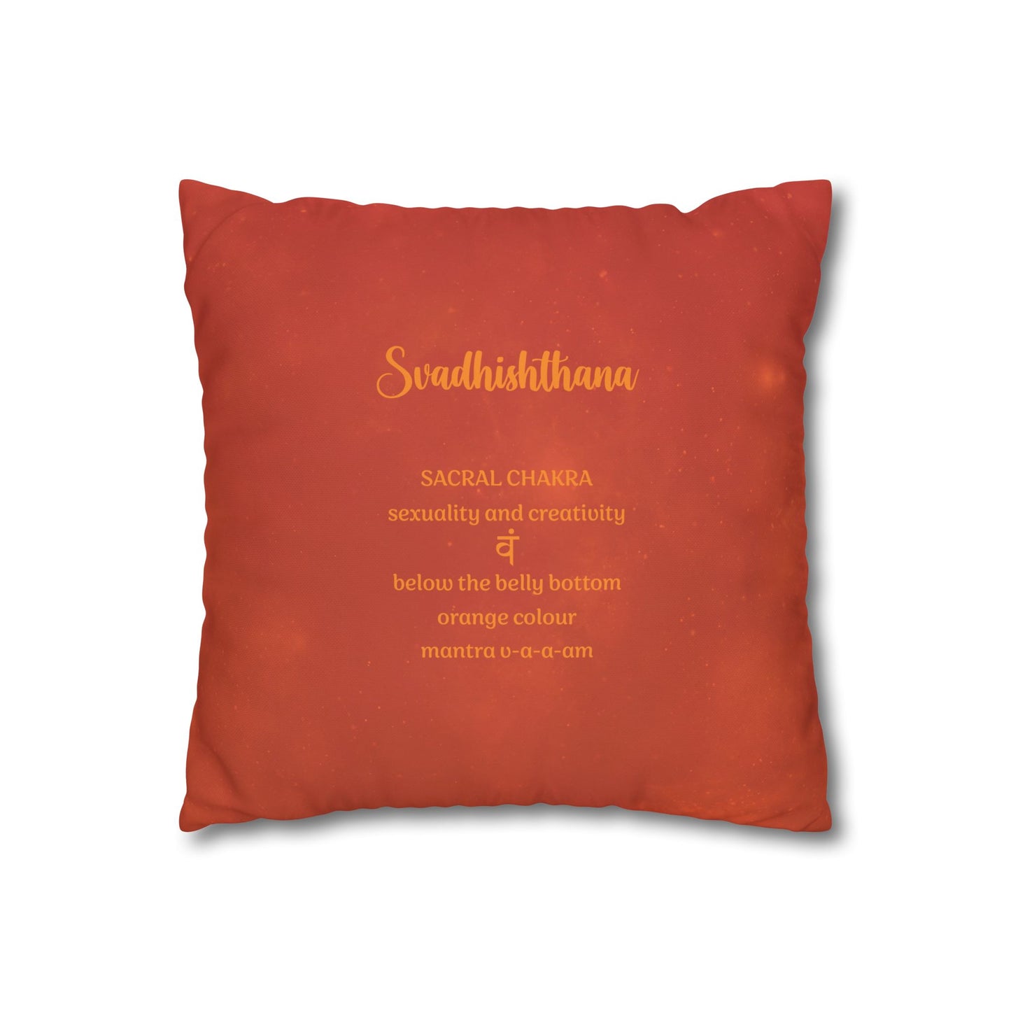 Sacral Chakra Design - Canvas Pillowcase