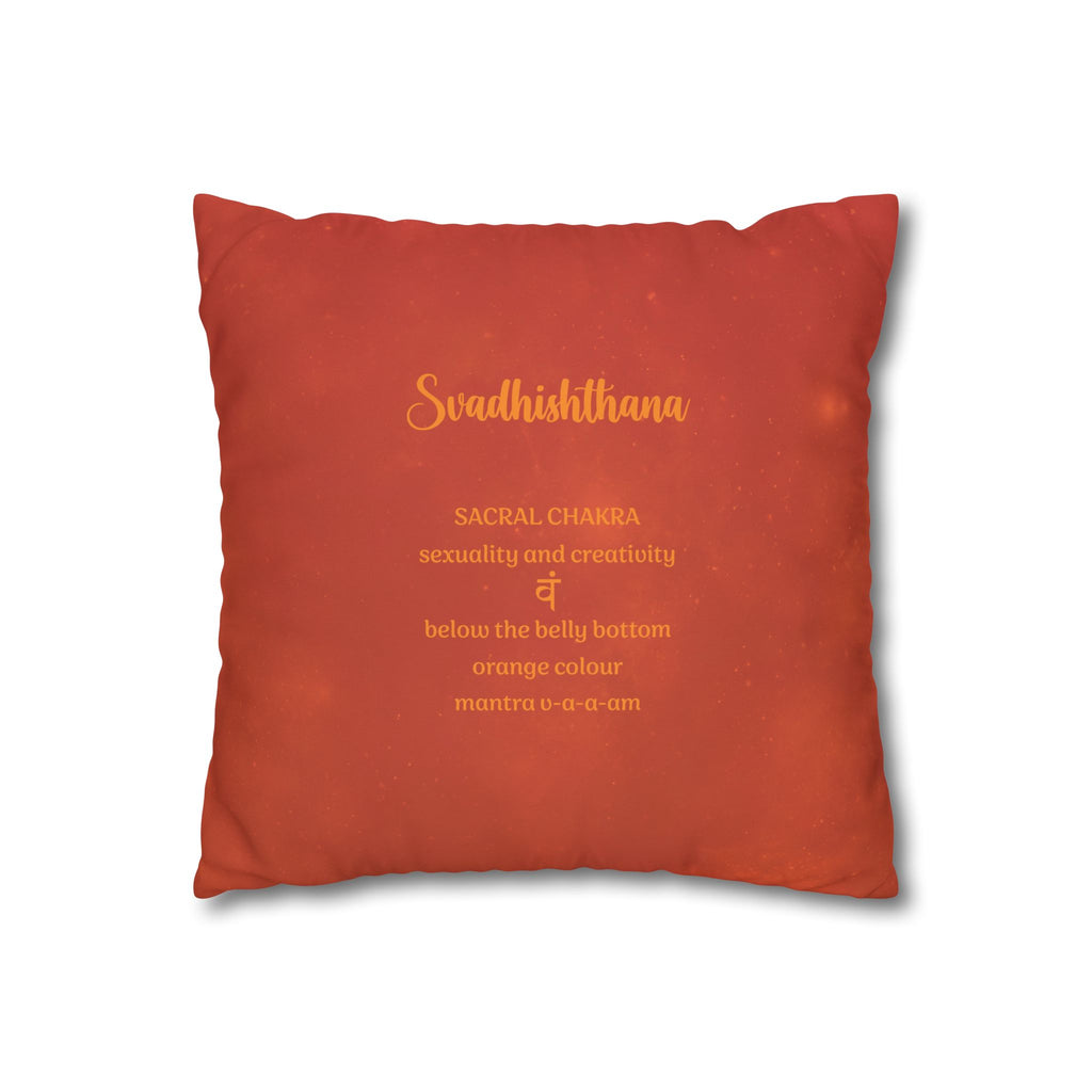 Sacral Chakra Design - Canvas Pillowcase