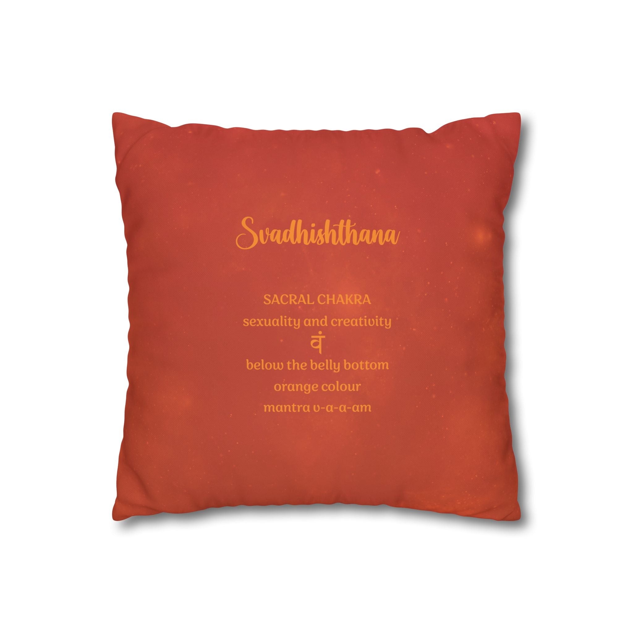 Sacral Chakra Design - Canvas Pillowcase