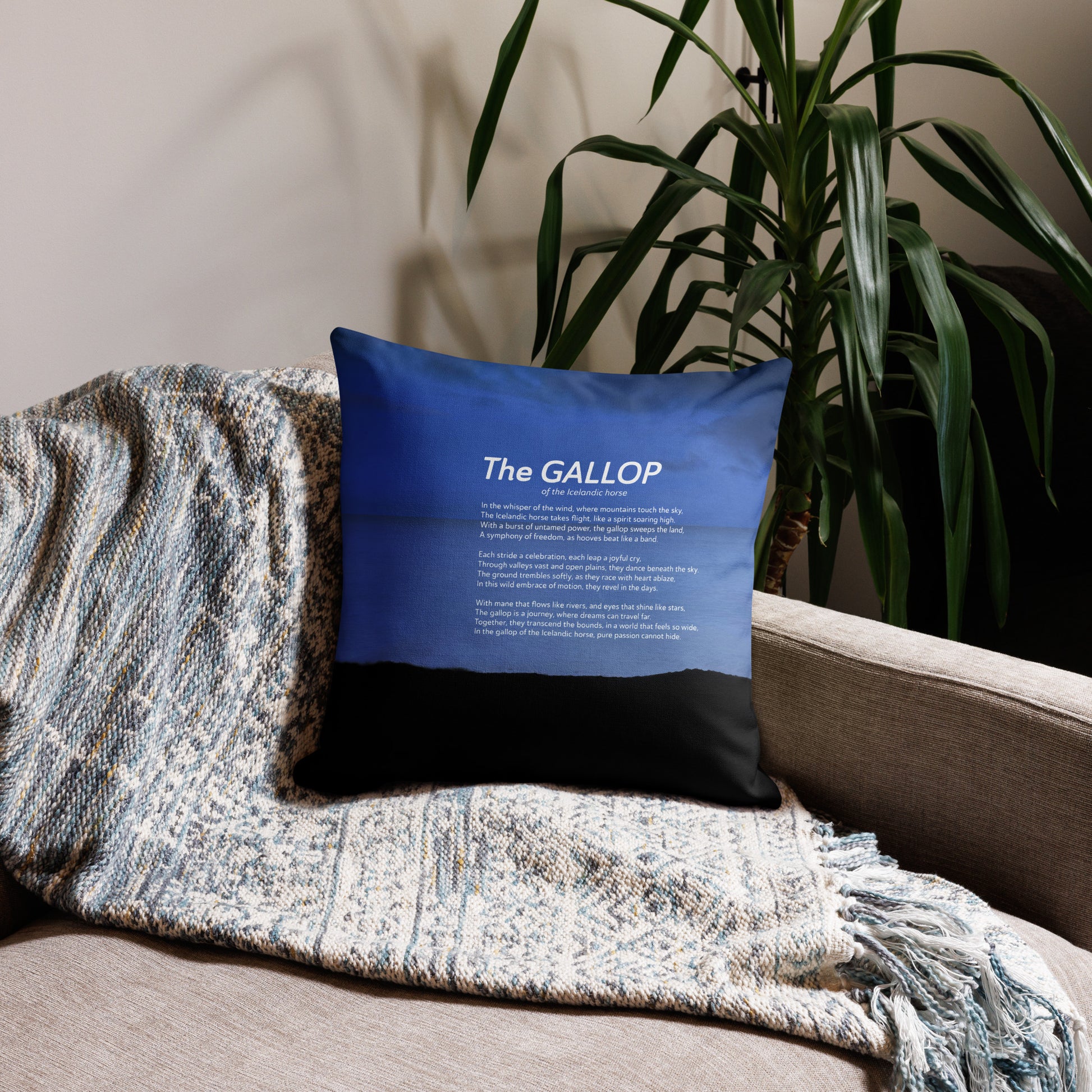 Icelandic Horse CANTER Premium Pillow Case – Items of Life